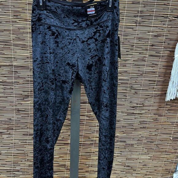 INC Womens Black Textured Pull-on Style Elastic Waist High Waist Leggings S - Picture 2 of 3